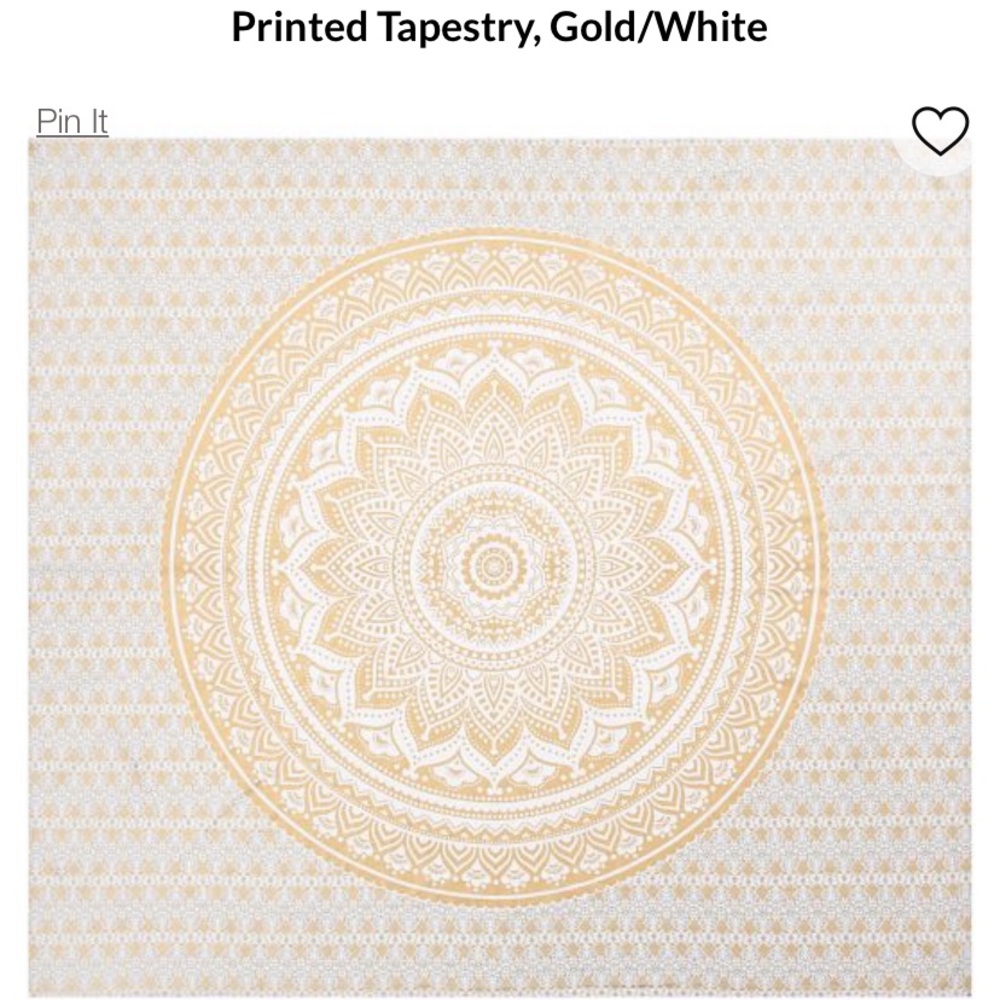 Pottery Barn Tapestry - White/Gold